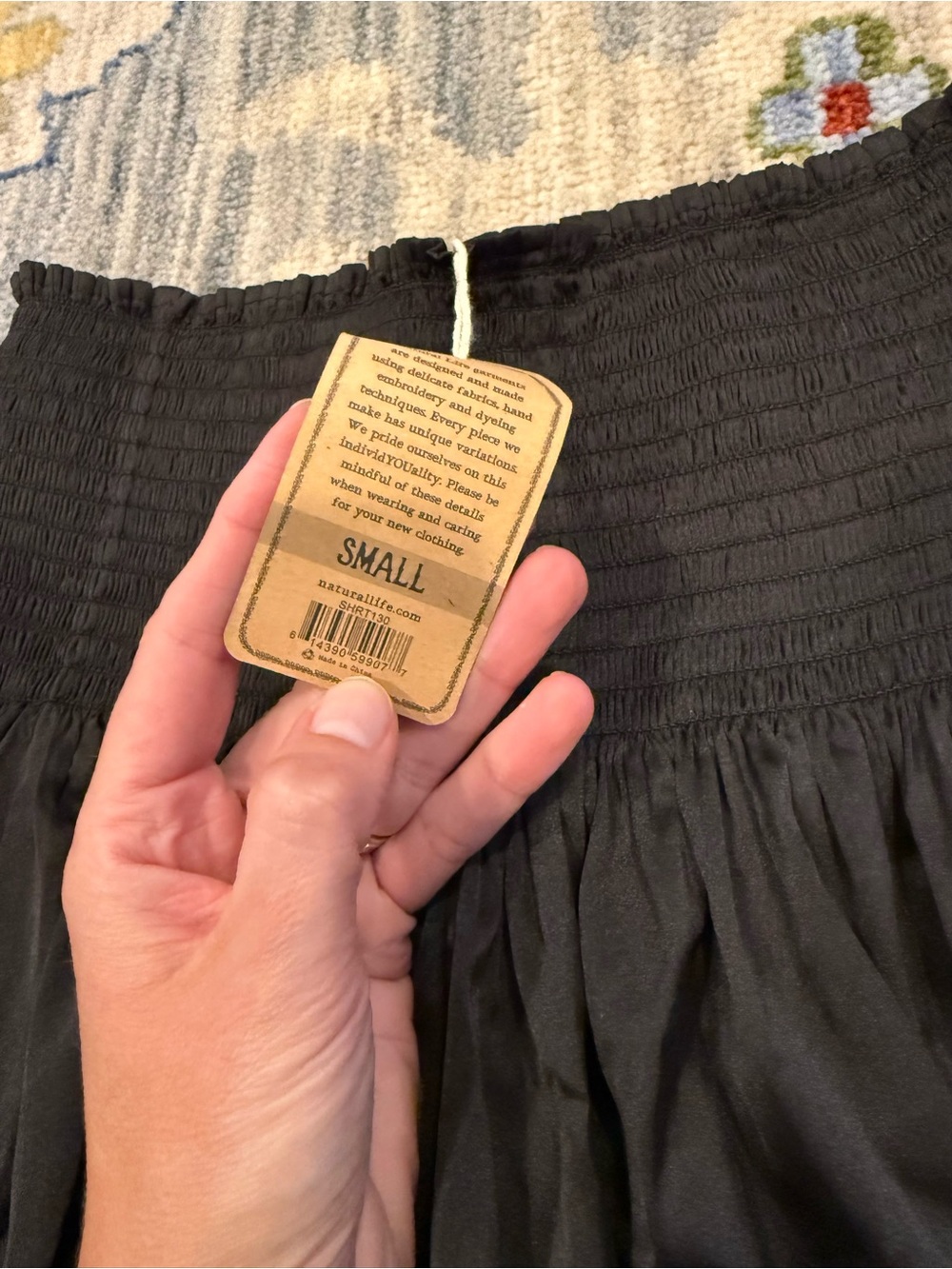 New Women’s Natural Life Daisy Skort High Waisted Satin Skort Sleek Black Small - Picture 3 of 6